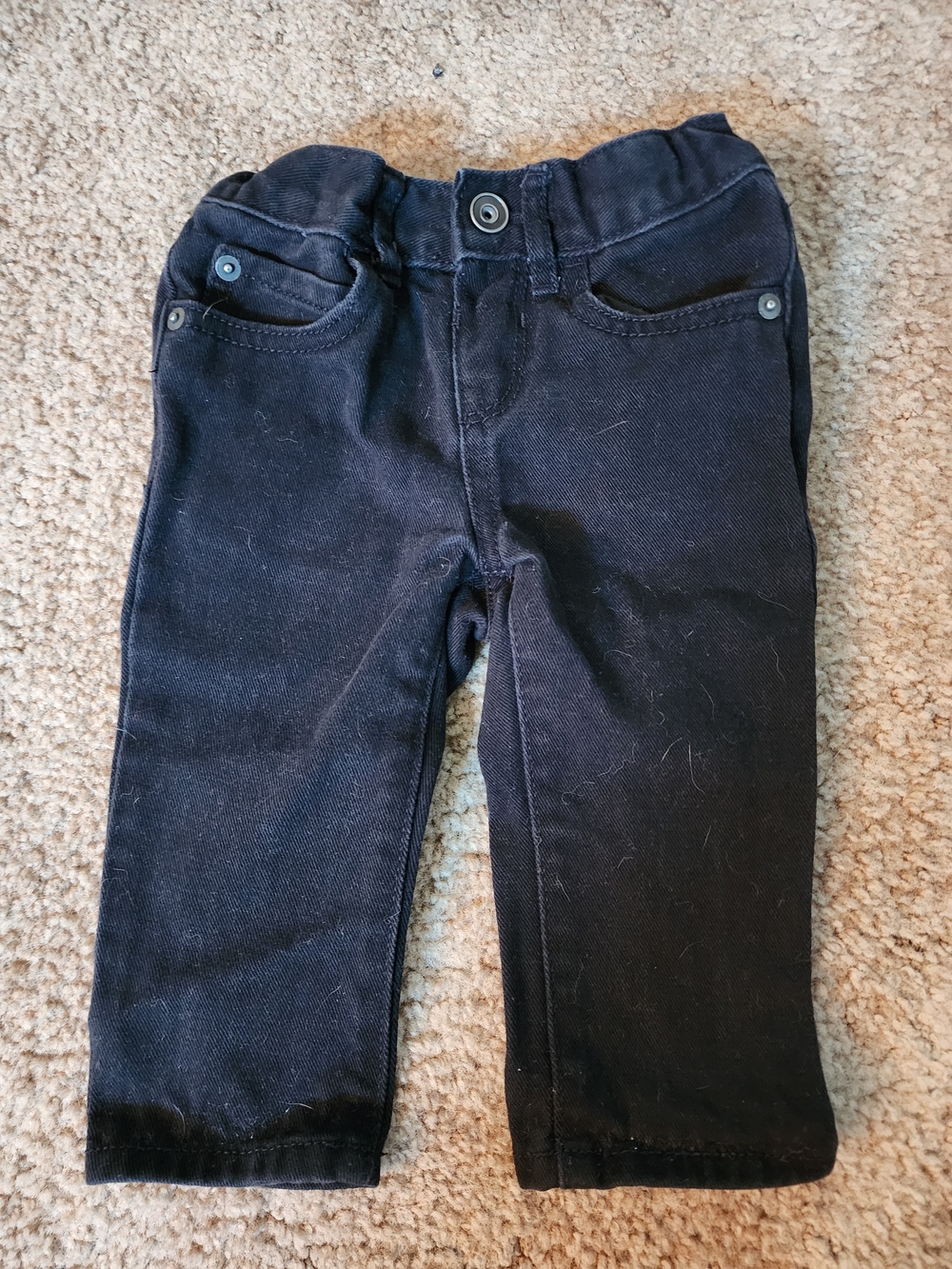 Black Baby Boy Skinny Jeans with Elastic Waist - 6-9M - The Children's Place
